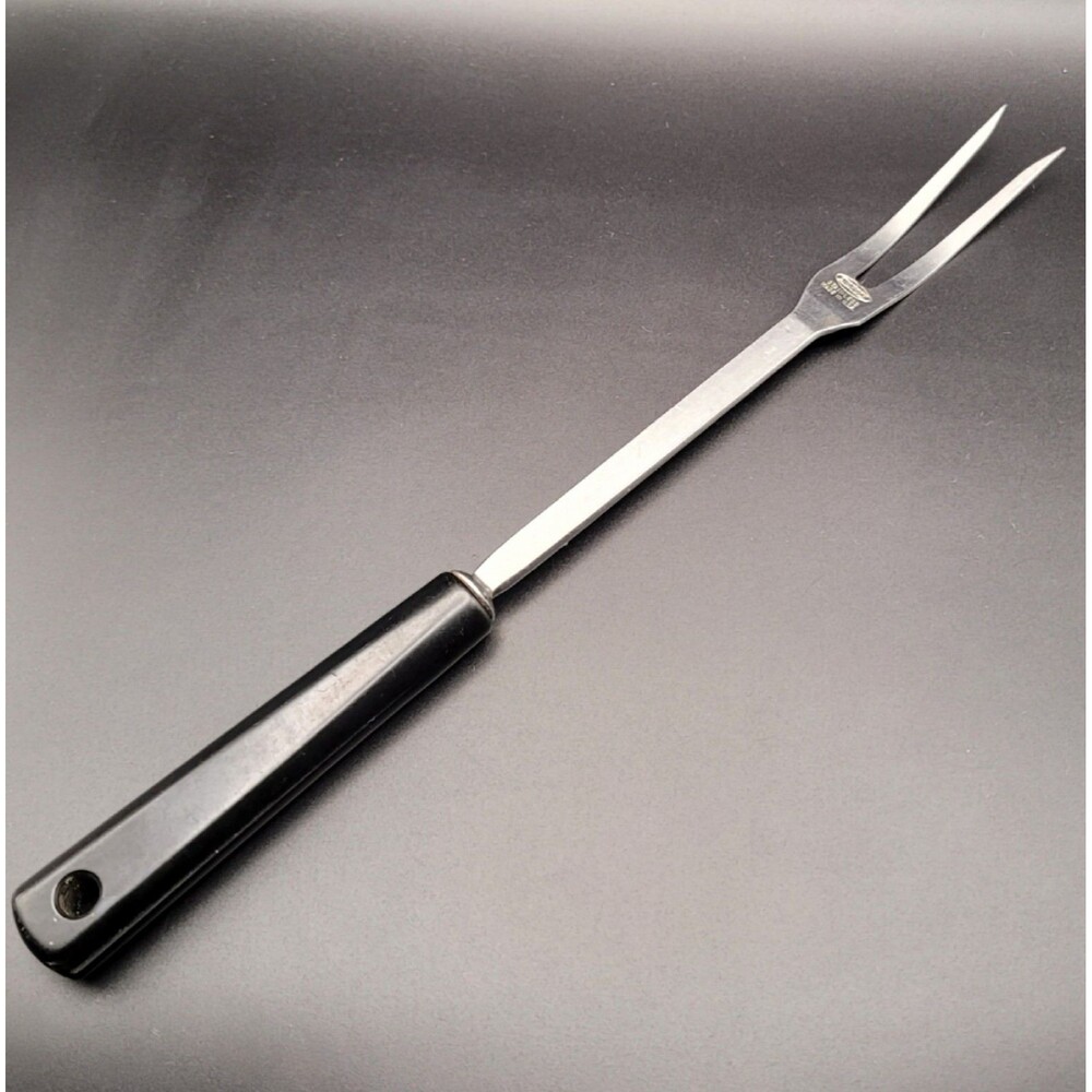 Vtg Androck 11.5" Two Prong Serving Carving Meat Fork Stainless Steel US Made